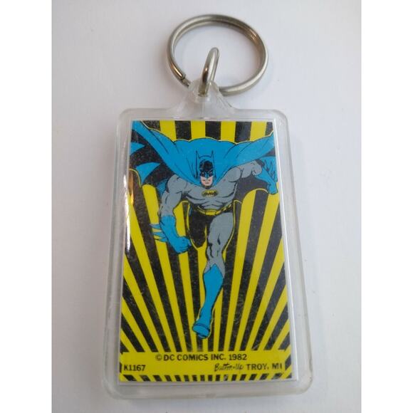 Batman Keychain Lot Of 7 Different Licensed Official DC Comics Superhero's 1980s - Picture 10 of 12